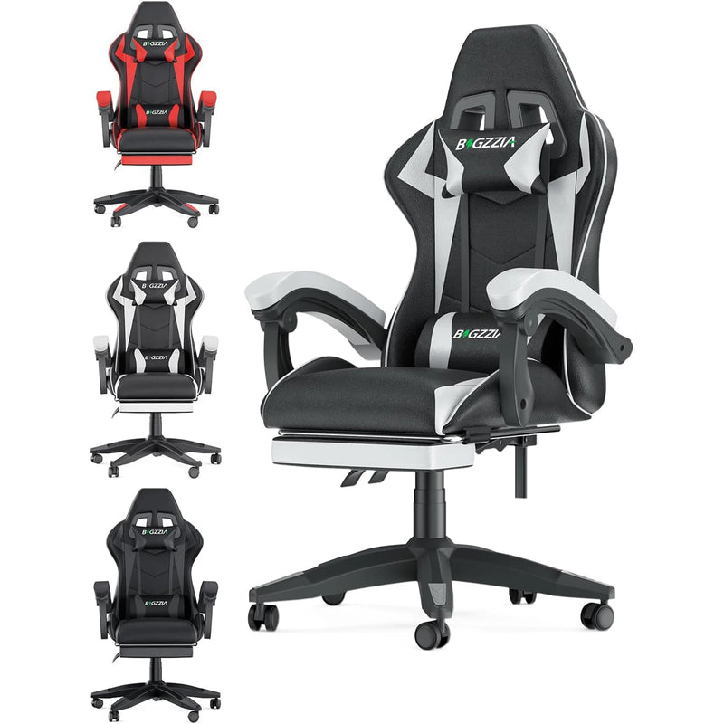 Ergonomic Gaming Chair with Footrest – Adjustable Height, Lumbar Support & Headrest