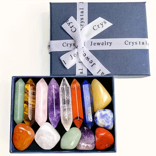 Chakra Crystal Kit (14pcs) – Healing Points & Meditation Stones